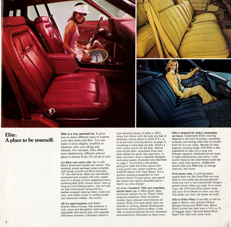 1976 Ford Elite Brochure Page 2